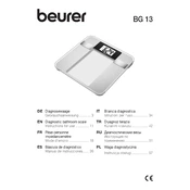 Beurer BG 13 Scale manual cover