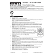 Sealey PC20LN Vacuum manual cover