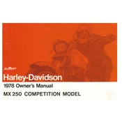 Harley-Davidson MX 250 COMPETITION 1978 Motorcycle manual cover