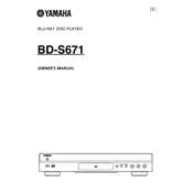 Yamaha BD-S671 Disc Player manual cover