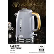 Daewoo 1.7L Kettle 3KW Astoria Kettle SDA1817 Kettle manual cover