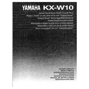 Yamaha KX-W10 Cassette Deck manual cover