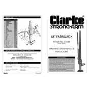 Clarke 3400300 CFJ48 48 Inches Farm Jack manual cover