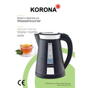 Korona 20200 Kettle manual cover