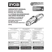 Ryobi HP44L Screwdriver manual cover