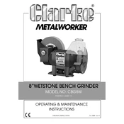 Clarke 6500112 CBG8W 8 Inches Wetstone Bench Grinder manual cover