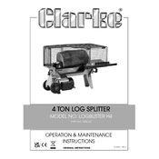 Clarke 3402152 4 Ton Log Buster H4 manual cover