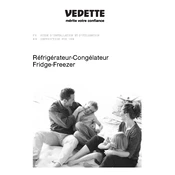 Vedette RBS438 Refrigerator manual cover