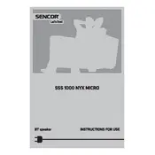 Sencor SSS 1000 NYX MICRO Speaker manual cover