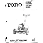 Toro Sportlawn 20-inch 1003 Mower manual cover