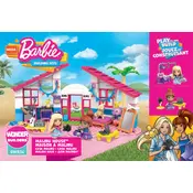 Mega Construx Mattel Barbie Malibu House GWR34 Construction Set manual cover