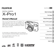 Fujifilm X-Pro1 Camera manual cover