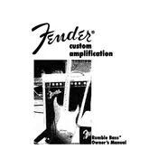 Fender Rumble Bass 081-2100-000 120V Amplifier manual cover