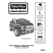 Power Wheels Mattel Ford F-150 BJM25 Toy manual cover