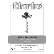 Clarke 3400962 ED160A Petrol Earth Borer manual cover