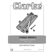 Clarke 1800141 CHT141 Torque Wrench manual cover