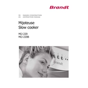 Brandt MIJ-220 Cooker manual cover