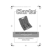 Clarke 1801658 CHT658 Brake Caliper Wind Back Tool Set manual cover