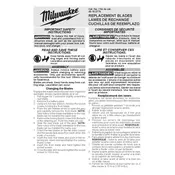 Milwaukee 49-16-2775 Blade manual cover