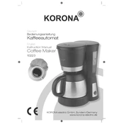 Korona 10223 Coffee Maker manual cover