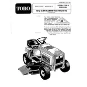 Toro 12 HP 57430 Tractor manual cover