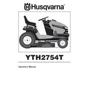 Husqvarna YTH2754T Lawn Mower manual cover