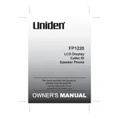 Uniden FP1220 Telephone manual cover