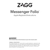 Zagg iPad 3 Messenger Folio Keyboard manual cover