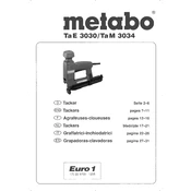 Metabo TaE 3030 Tacker manual cover