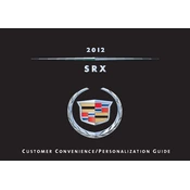 Cadillac SRX 2012 manual cover