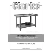 Clarke 7637719 CWB1201E Engineer Workbench manual cover