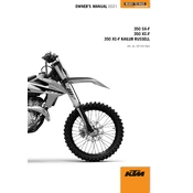 KTM SX‑F 350 2021 Motorcycle manual cover