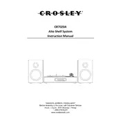 Crosley CR7020A Turntable manual cover