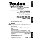 Poulan Pro 2050WT Chainsaw manual cover