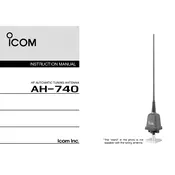 Icom AH-740 Antenna manual cover