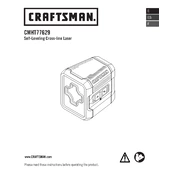 Craftsman CMHT77629 Laser manual cover