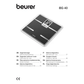 Beurer BG 40 Scale manual cover