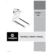 Horizon Fitness T701 2009 Treadmill manual cover