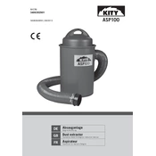 Kity ASP100 3406302901 Dust Collector manual cover