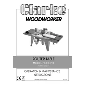 Clarke 6462115 CRT1 Router Table manual cover