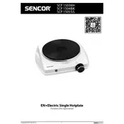 Sencor SCP 1503WH-EUE3 Hotplate manual cover