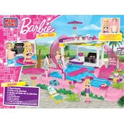 Mega Bloks Mattel Barbie Pool Party DBM28 Construction Set manual cover