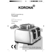 Korona 21004 Toaster manual cover