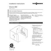 Viessmann Vitotrol 200 Control Unit manual cover