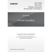 Samsung HW-J7500 Soundbar manual cover