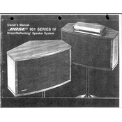 Bose 901 Series IV Direct Reflecting Speaker System manual cover