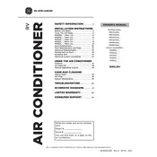 GE ARC13AACB Air Conditioner manual cover