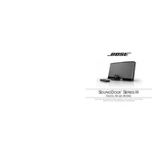 Bose SoundDock III Speaker manual cover