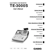 Casio TE-3000S Cash Register