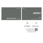 Seiko V192 Analog Quartz Solar manual cover